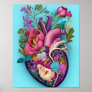 Poster Illustration de l'anatomie florale
