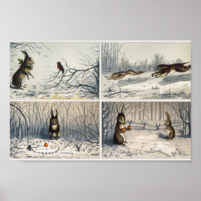 Poster Illustration de lapin (Devant)