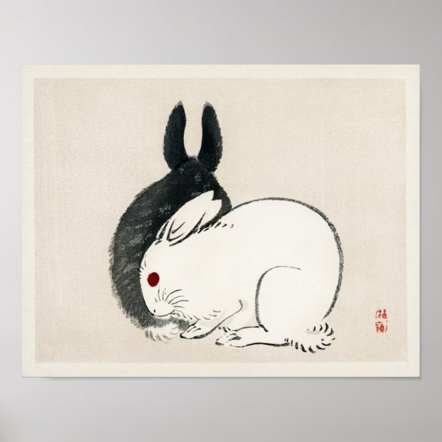Poster Illustration de lapin (Devant)