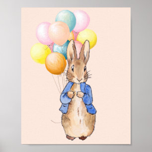 Poster Illustration de lapin de nursery classique