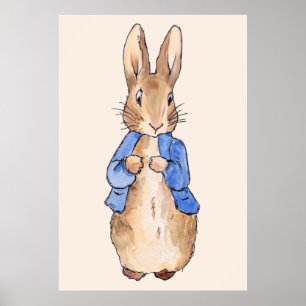Poster Illustration de lapin de nursery classique