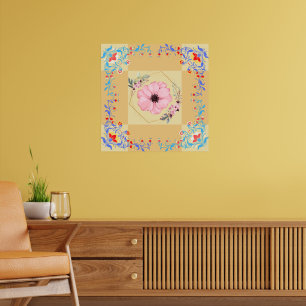 Poster Illustration de l'art graphique, des fleurs de pri