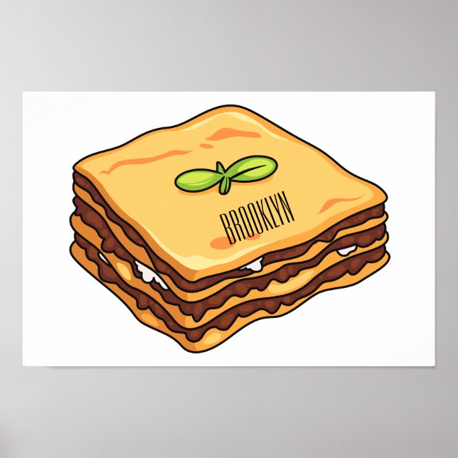 Poster Illustration de Lasagna (Devant)