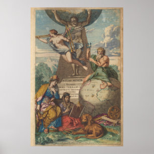 Poster Illustration de l'Atlas vintage