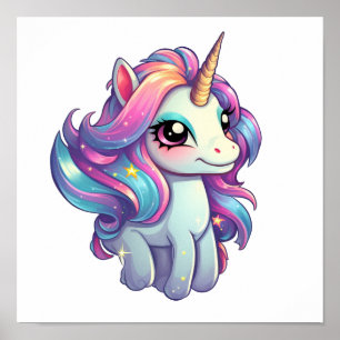 Poster Illustration de licorne de dessin