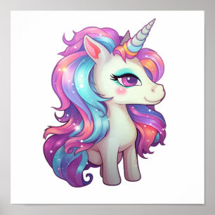 Poster Illustration de licorne de dessin