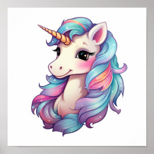 Poster Illustration de licorne de dessin