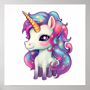 Poster Illustration de licorne de dessin