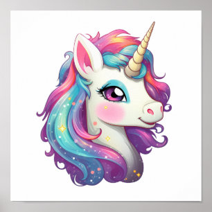 Poster Illustration de licorne de dessin