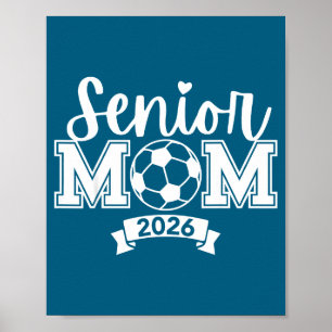 Poster Illustration de maman de footballeur fière Senior 