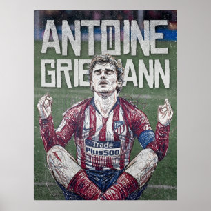 Poster Illustration de méditation zen d'Antoine Griezmann