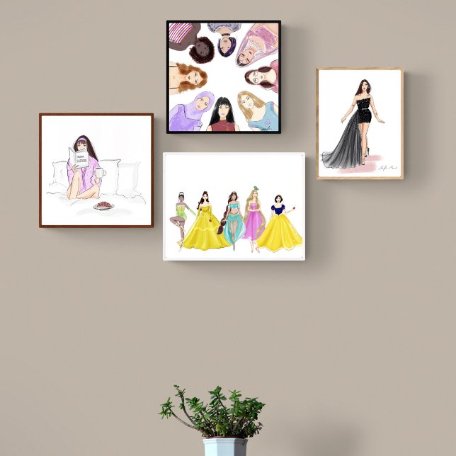 Poster illustration de mode, croquis, (Créateur téléchargé)