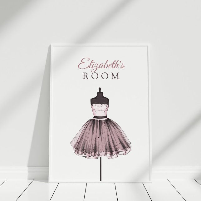 Poster Illustration de mode personnalisée, habille le man (Custom Fashion Illustration, Dress on Mannequin Poster in a white frame)