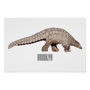 Poster Illustration de Pangolin