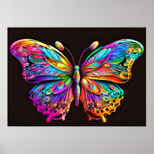 Poster Illustration de papillon artistique créative migno