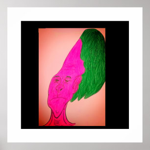 Poster Illustration de personnage de légume-racine