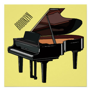 Poster Illustration de piano