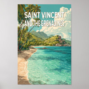 Poster Illustration de Saint-Vincent-et-les-Grenadines