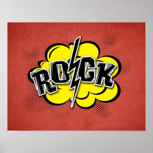 Poster Illustration de style bande dessinée