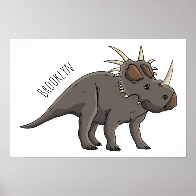Poster Illustration de Styracosaurus (Devant)