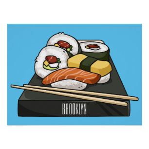 Poster Illustration de sushi