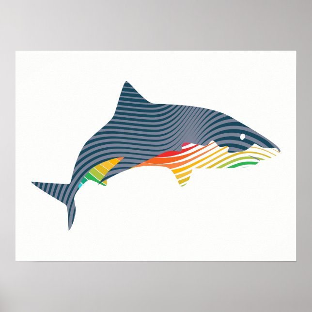 Poster Illustration de Swoosh Shark (Devant)
