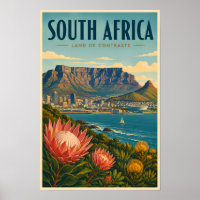 Illustration de Table Mountain en Afrique du Sud p