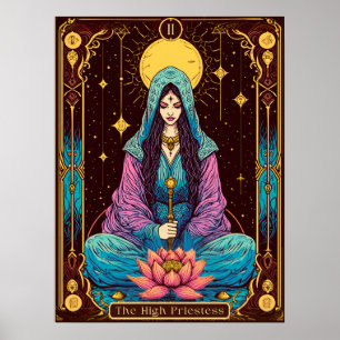 Poster Illustration de Tarot, la Grande Prêtresse
