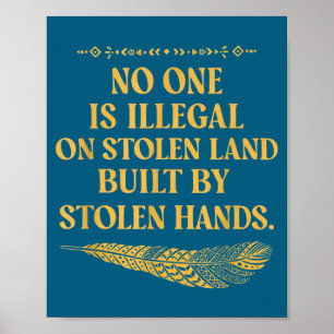 Poster Illustration de terres volées illégalement à perso