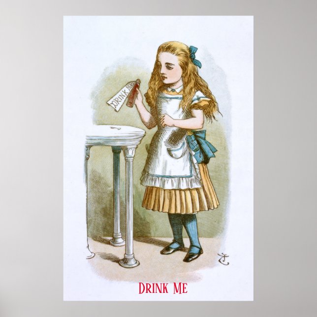Poster Illustration de The Nursery Alice - Buvez-moi (Devant)