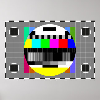 Poster illustration de tv pas de signal de retour dans le