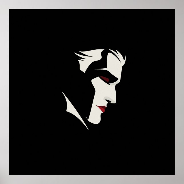 Poster Illustration de vampire graphique (Devant)