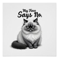 Illustration de visage de chat drôle – Art de chat