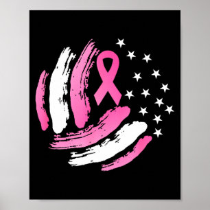 Poster Illustration de volleyball ruban rose cancer du se