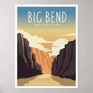 Poster Illustration de voyage Parc national de Big Bend T