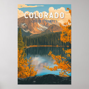 Poster Illustration de voyage vintage Colorado