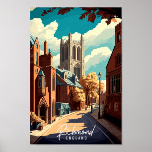 Poster Illustration de voyage vintage Richmond England