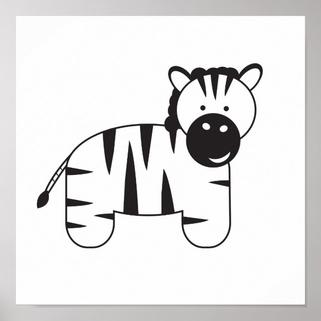 Poster Illustration de ZÈBRE par Lorena Depante (Devant)