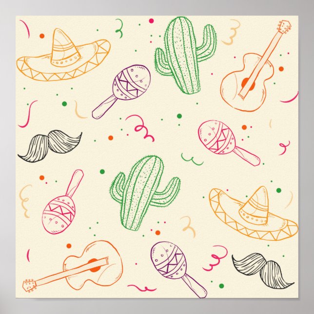 Poster Illustration Dessinée À La Main De La Journée Cinc (Devant)