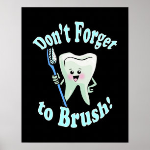 Poster Illustration d'hygiéniste dentaire de dentiste