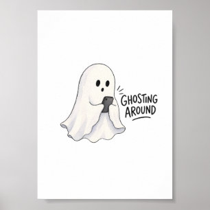 Poster Illustration drôle d'Halloween sur le thème de l'é