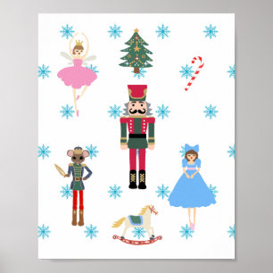 Poster Illustration du ballet de craquelins à neige