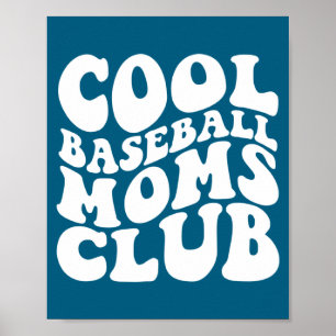 Poster Illustration du club des mamans de baseball cool
