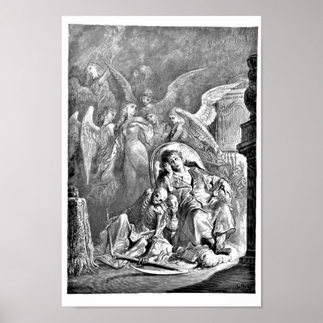 Poster Illustration du corbeau Edgar Allan Poe (Devant)