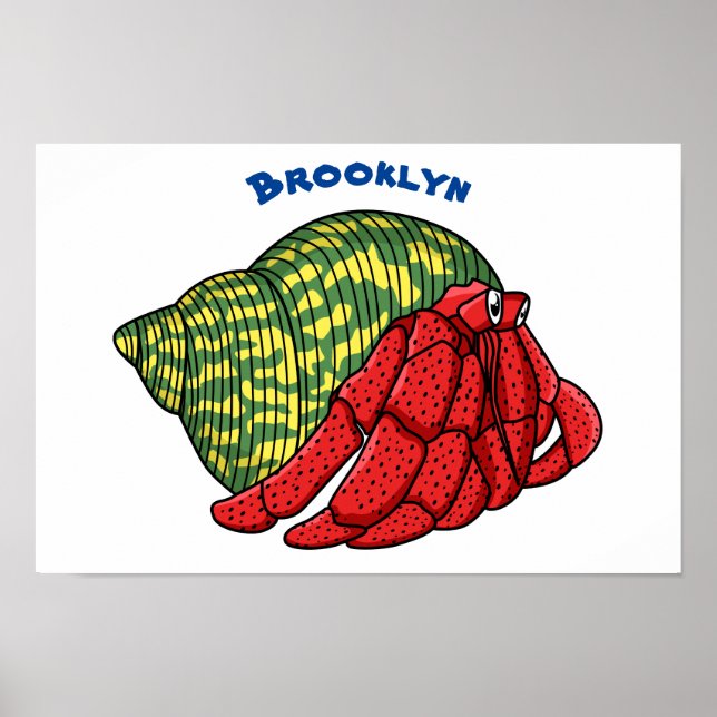 Poster Illustration du crabe mignon (Devant)