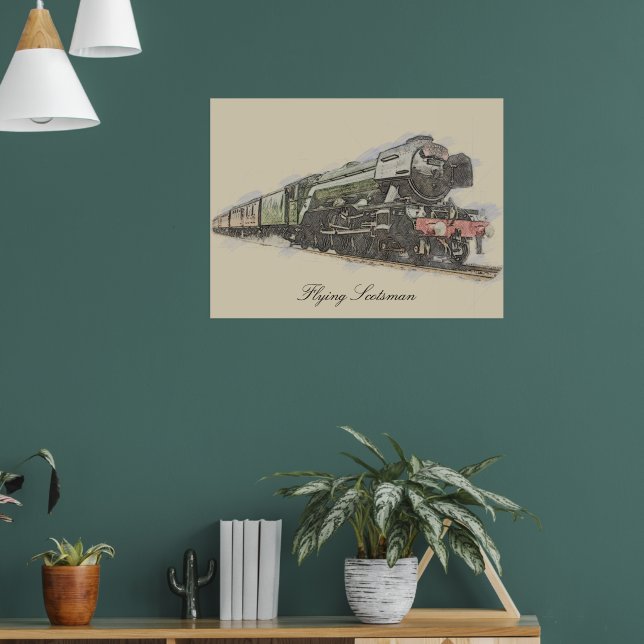 Poster Illustration du crayon écossais volant (Salon 1)