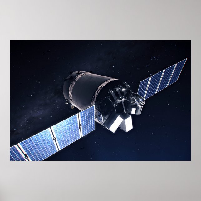 Poster Illustration Du Dragon Xl Spacecraft. (Devant)