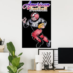 Poster Illustration du football américain