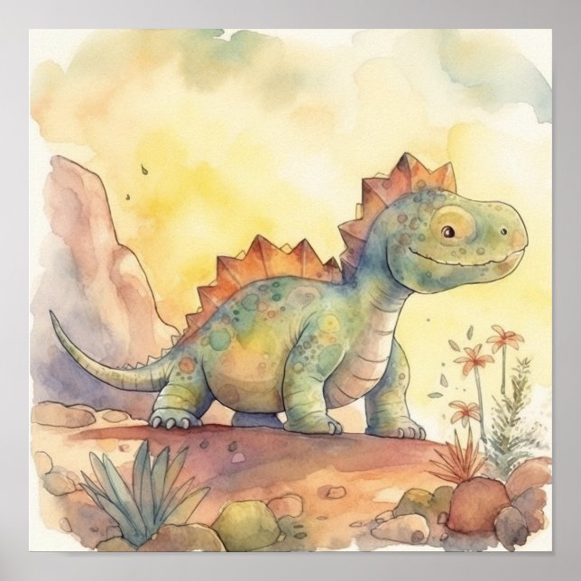 Poster Illustration du livre d'histoire de l'aquarelle Cu (Devant)