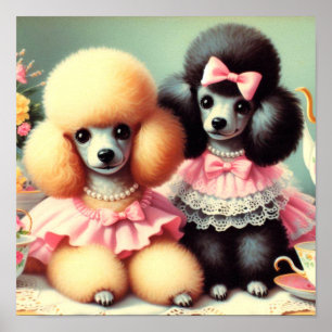 Poster Illustration du mignon caniche